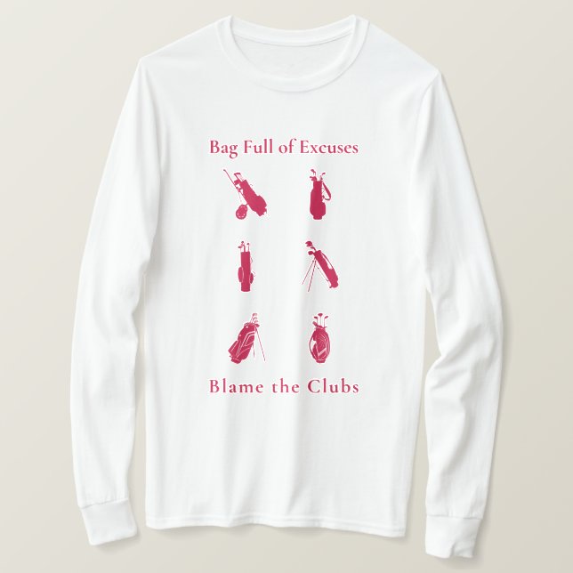 T-shirt Sac plein d'examens amusant Golf Lover cadeau (Design devant)