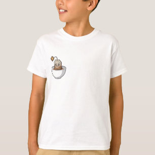 T-shirt Sachet de thé transpirant nerveusement dans une ta