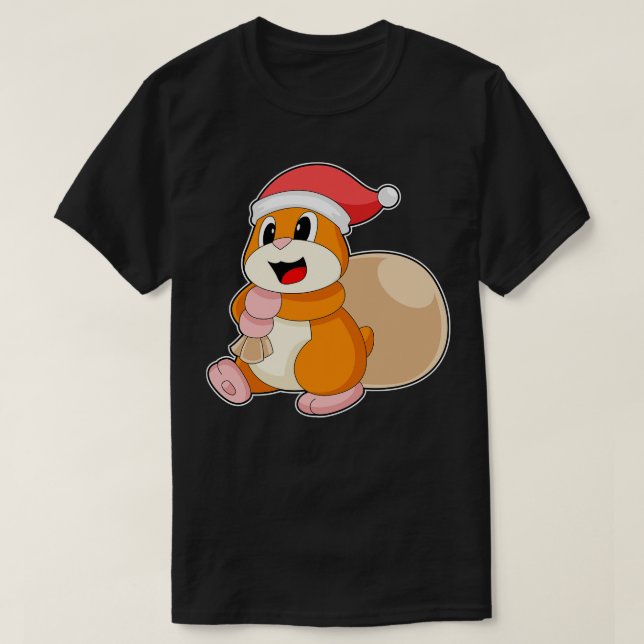 T-shirt Sacoche de Noël Hamster (Design devant)
