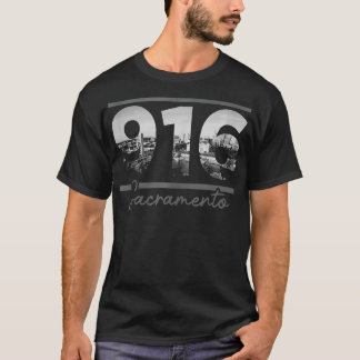 T-shirt Sacramento vintage 916 Indicatif régional Skyline 