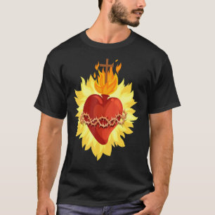 T-shirt Sacré-Cœur de Jésus catholique traditionnel latin