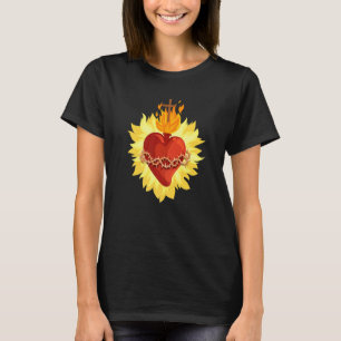 T-shirt Sacré-Cœur de Jésus catholique traditionnel latin