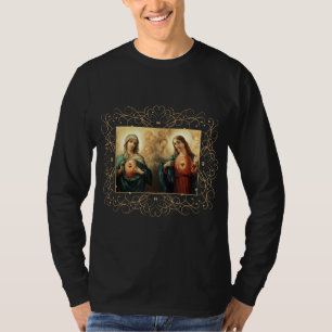 T-shirt Sacré Coeur et Immaculé Coeur Image Jésus et