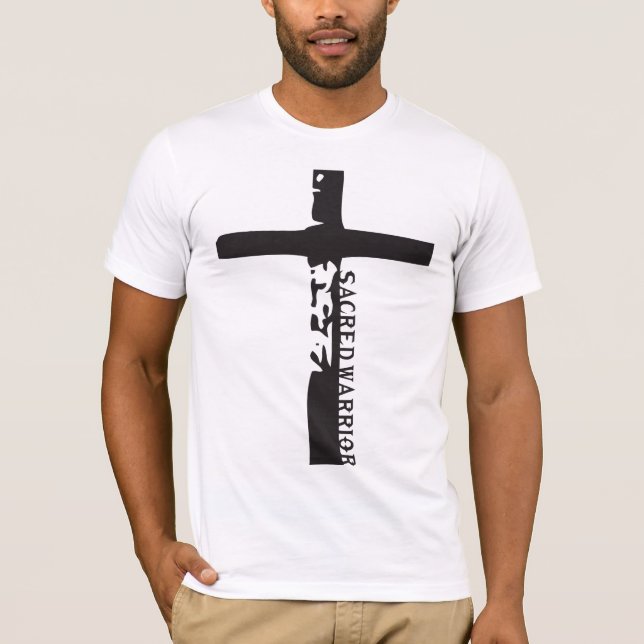 T-SHIRT SACRÉ DE CROIX DE GUERRIER (Devant)