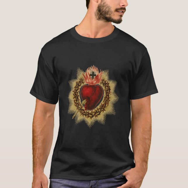 T-shirt Sacré Il Dans La Couronne D'Épines (Devant)