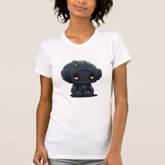 T-shirt ''Sad Blue Minimalist Robot Character''