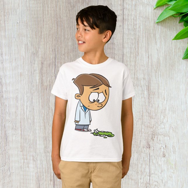 T-shirt Sad Boy Scientist avec Broken Experiment (Créateur téléchargé)