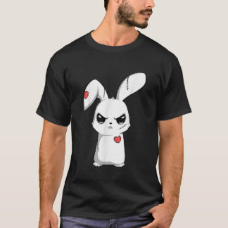T-shirt Sad Broken Cute Emo Bunny Goth Déplaisant Joyeux P