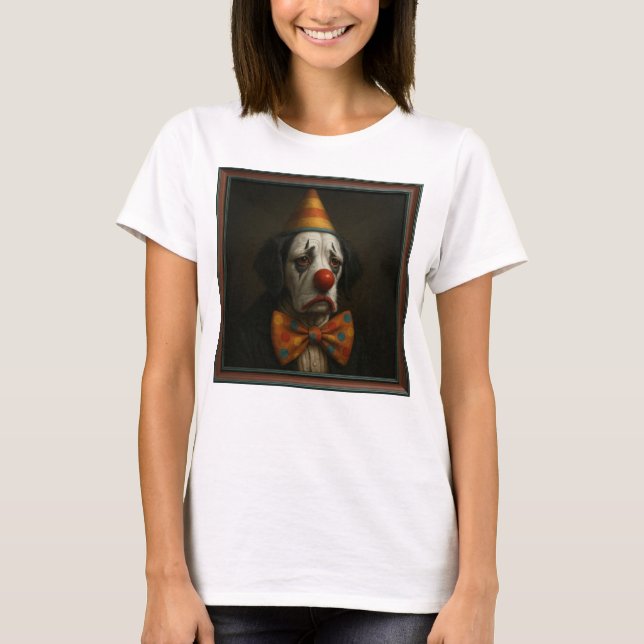 T-shirt Sad Clown Dog (Devant)