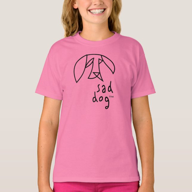 T-shirt Sad Dog™ - Babydoll pour filles (Devant)