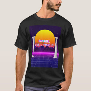 T-shirt Sad Girl Retro Sunset Vaporwave Aesthetic Ndie Sad