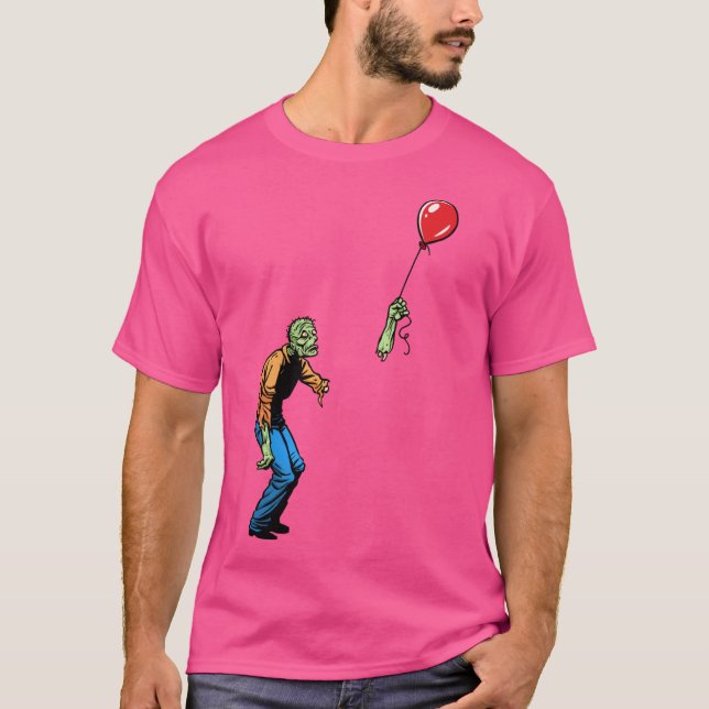 T-shirt Sad Zombie with Balloon boy (Devant)