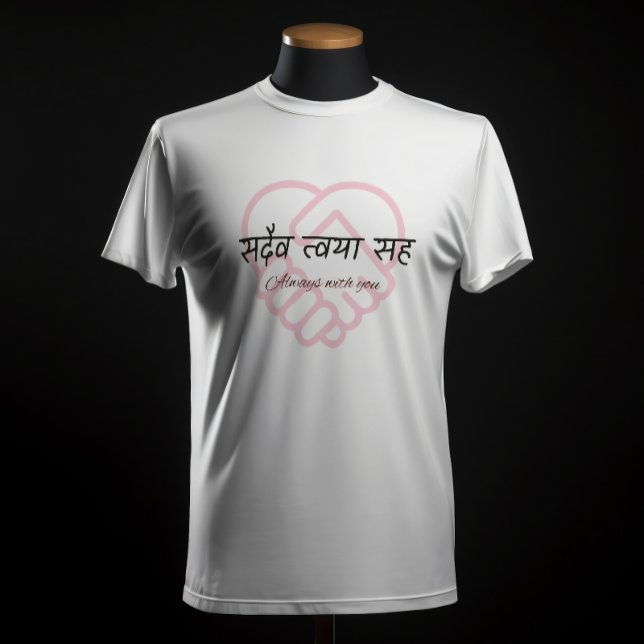 T-shirt "Sadaiv Tvaya Sah" Toujours avec vous Couple sansk (Créateur téléchargé)