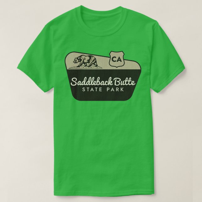 T-shirt Saddleback Butte State Park California Welcome Sig (Design devant)