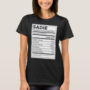 T-shirt Sadie Nutrition Information Problème Résoudre Dur