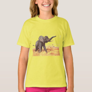 T-shirt Safari Africain Jungle Destinée Animaux Eléphants