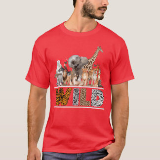 T-shirt Safari Animaux sauvages africains fille