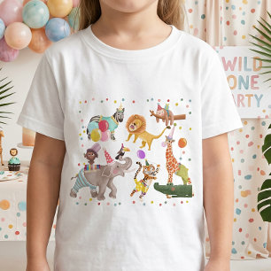 T-shirt Safari Anniversaire Animaux de la Jungle Mignons E