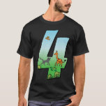 T-shirt Safari Birthday Boy 4th Kids Giraffe Numéro d'anim<br><div class="desc">Safari Birthday Boy 4th Kids Giraffe Animal Numéro 4 Tigre.</div>