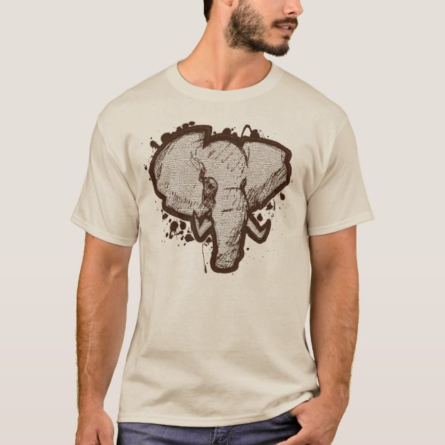 T-shirt Safari d'éléphant (Devant)