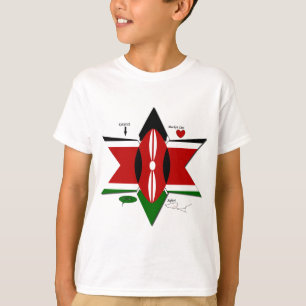 T-shirt Safari Drapeau Kenyan Conception : Liste de seaux