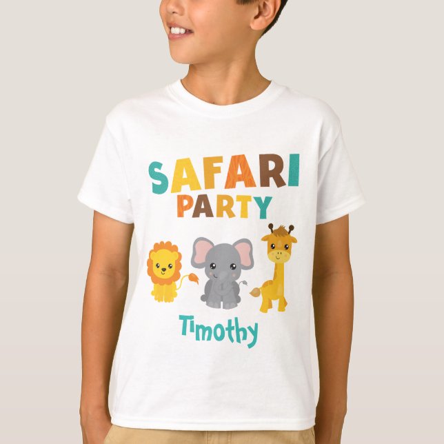 T-shirt Safari fête anniversaire Boy (Devant)