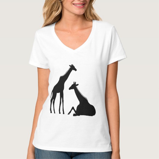 T-shirt Safari "giraff", African Giraff Wildlife (Devant)