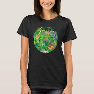 T-shirt Safari Jungle Zoo Animal Anniversaire Maman Papa C