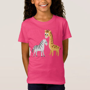T-Shirt Safari mignon d'Africain de girafe et de zèbre de