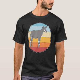 T-shirt Safari Okapi Zoo Animal Retro Afrique Okapi