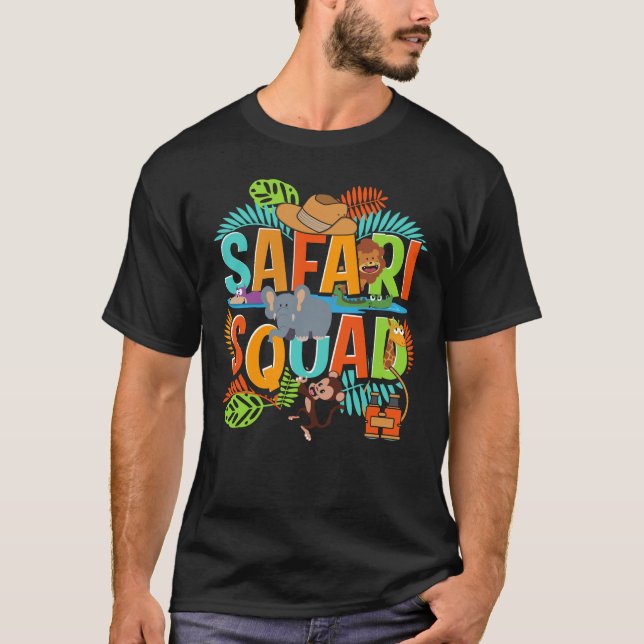 T-shirt Safari Squad Zoo Animaux africains (Devant)