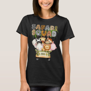 T-shirt Safari Squad Zoo d'été Animaux Voyage Correspondan