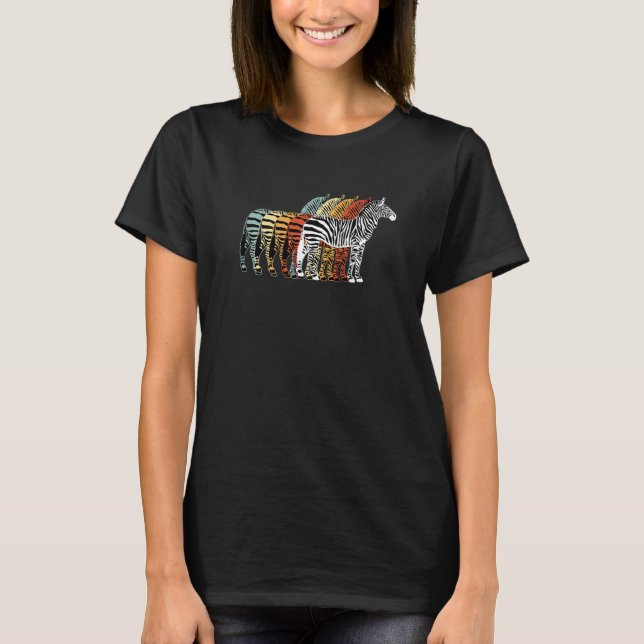 T-shirt Safari Zèbre Rétro (Devant)