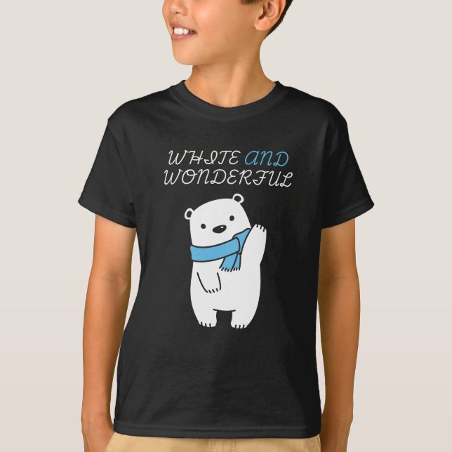 T-SHIRT SAFE THE POLAR BEARS\CUTE AND WHITE POLAR BEAR (Devant)