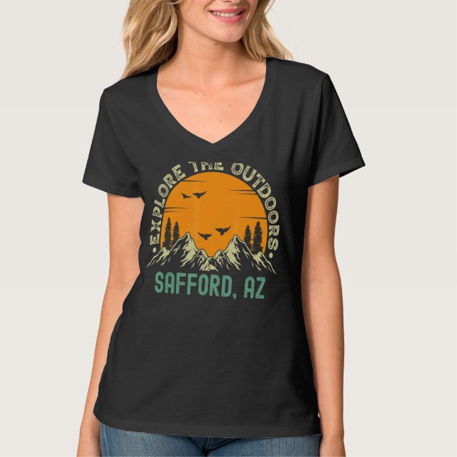 T-shirt Safford Arizona Explorez Les Extérieurs (Devant)