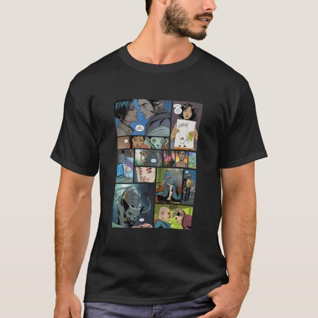 T-shirt Saga Image Comics Panel Design Classic (Devant)