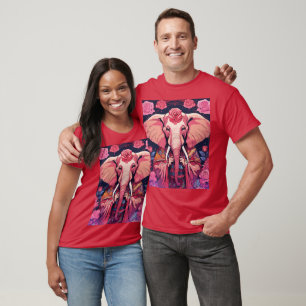 T-shirt Sage d'éléphant du Rose psychédélique