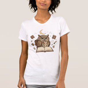 T-shirt Sage Hibou Universitaire - Amateur de Livres Céles