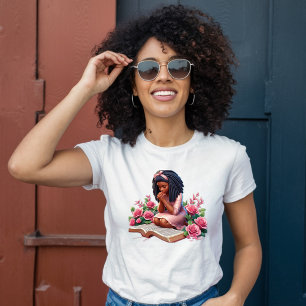T-shirt S'agenouiller dans la prière - Floral rose - Afro-