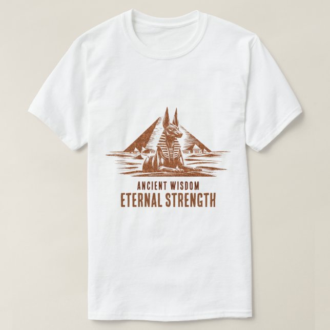 T-shirt Sagesse Ancienne, Force Éternelle - Paillettes Or (Design devant)