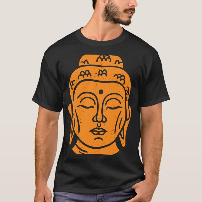 T-shirt Sagesse bouddhiste tête de bouddha (Devant)