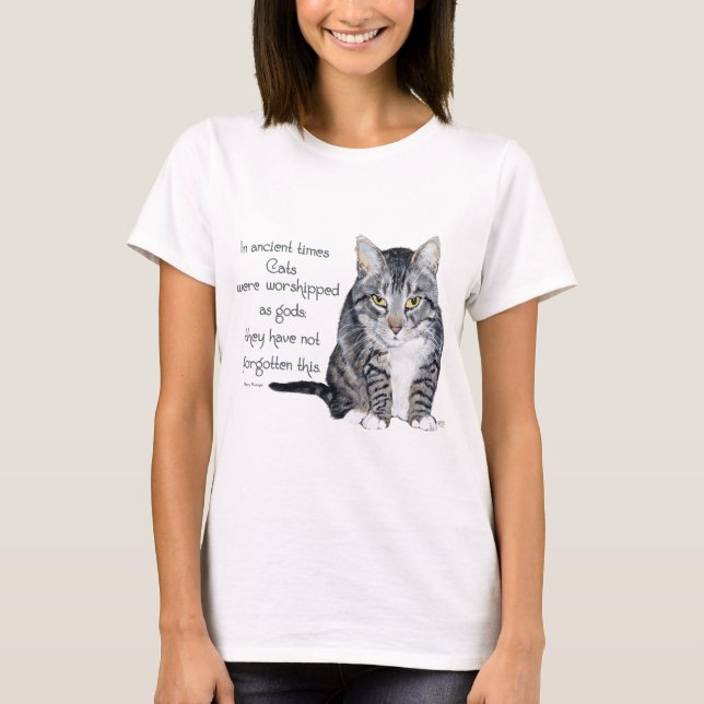 T-shirt Sagesse de chat - dans les temps anciens, les chat (Devant)