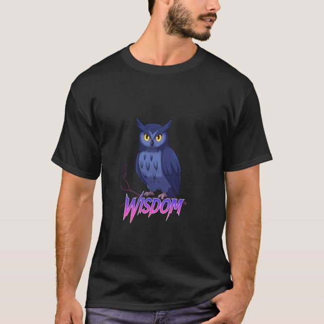 T-shirt Sagesse de hibou Style Épique Créature Intelligenc (Devant)