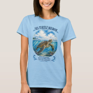 T-shirt Sagesse de la tortue de mer sous les vagues