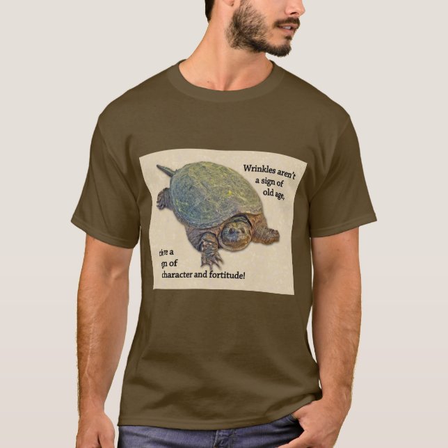 T-shirt Sagesse froissée de vieillesse de tortue de (Devant)