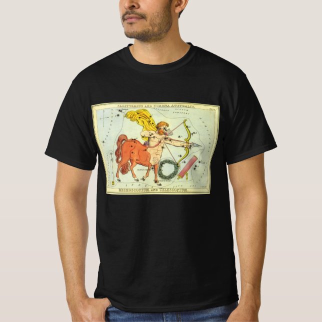 T-shirt Sagittaire, Constellation Ancienne Miroir d'Urania (Devant)
