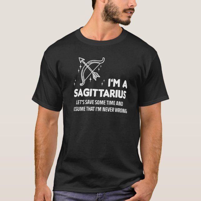 T-shirt Sagittaire Faits Astrologie Citation Horoscope Zod (Devant)