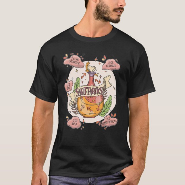 T-shirt Sagittaire Potion    IngrédientsAstrologie magique (Devant)