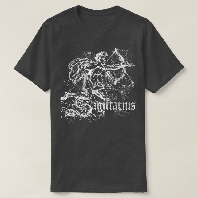 T-shirt Sagittaire Vintage Zodiaque (Design devant)