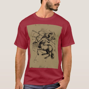 T-shirt Sagittarius Constellation Carte Hevelius 1690